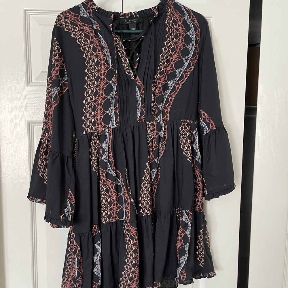 All Saints Black and Brown Dress